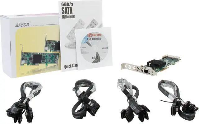 Alt view image 6 of 6 - areca ARC-1264IL-16 PCI-Express 2.0 x8 Low Profile SATA III (6.0Gb/s) RAID Controller Card