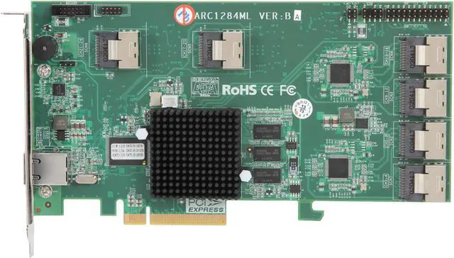 Alt view image 3 of 6 - areca ARC-1284Ml-24 PCI-Express 2.0 x8 SATA III (6.0Gb/s) RAID Controller Card