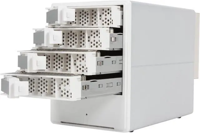 Alt view image 8 of 8 - areca ARC-5026 RAID 0/1/10(1E)/3/5/6, Single Disk or JBOD 4 3.5" Drive Bays 2 x Thunderbolt / 1 x USB 3.0 4-Bay to Thunderbolt & USB 3.0 Protable RAID Unit w/LCD, 250Watt PSU