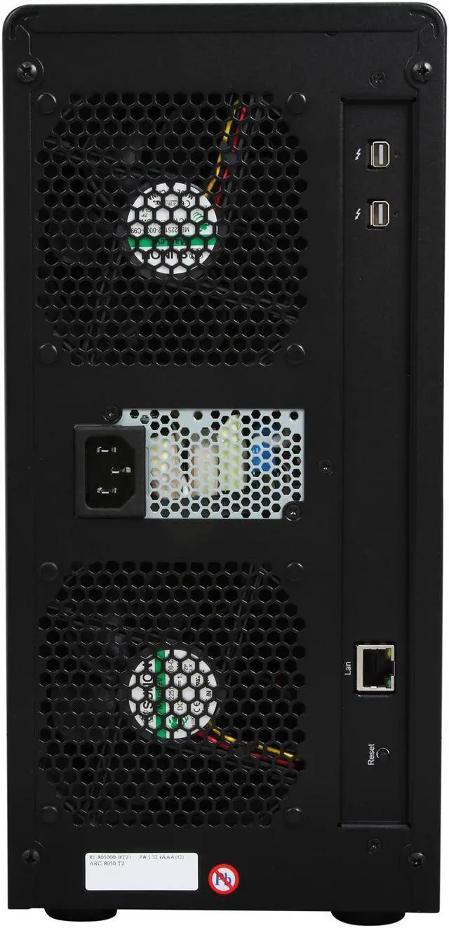 Alt view image 4 of 6 - areca ARC-8050T2 RAID level 0, 1, 1E, 3, 5, 6, 10, 30, 50, 60, Single Disk or JBOD 8 3.5" Drive Bays 2 x Thunderbolt 2 Thunderbolt 2 to 6Gb/s SAS RAID Storage