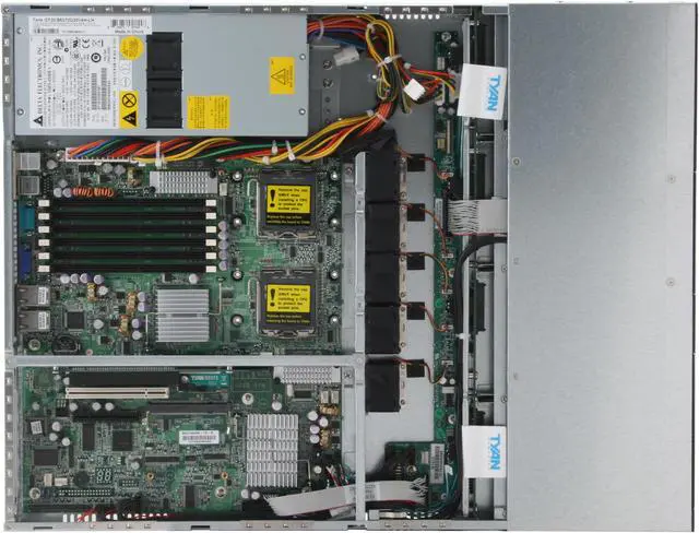 Alt view image 7 of 12 - TYAN B5372G20V4H-LH Tank GT20 1U Barebone Server Intel 5000V Dual LGA 771 Dual Intel Xeon 1333/1066MHz FSB