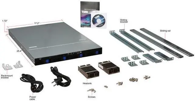 Alt view image 6 of 7 - TYAN B7016G24W4H 1U Rackmount Server Barebone Dual LGA 1366 Intel 5520 DDR3 1333/1066/800