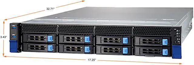 Alt view image 3 of 4 - Tyan BS8251T83E8HR-2T-N 2U Barebone and AMD Dual Milan 7373X 16-Core CPU combo deal. Factory Installed/Tested/Burn-in/Shipped