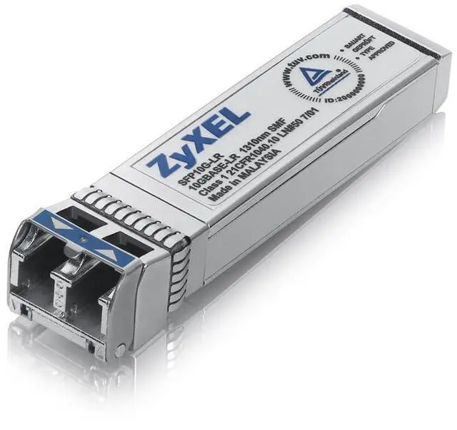 Main image of ZyXEL 10 Gigabit SFP+ Transceiver Module, Single-Mode, Duplex LC, 1310nm Wavelength, SFP10G-LR