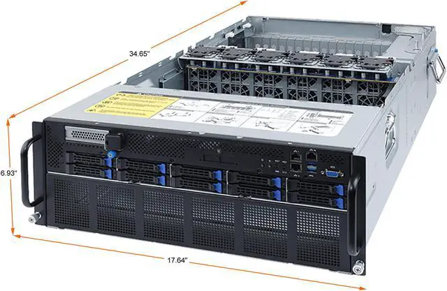 Alt view image 2 of 4 - GIGABYTE G482-Z51-rev-A00 4U Rackmount Server Barebone Socket SP3 DDR4 3200