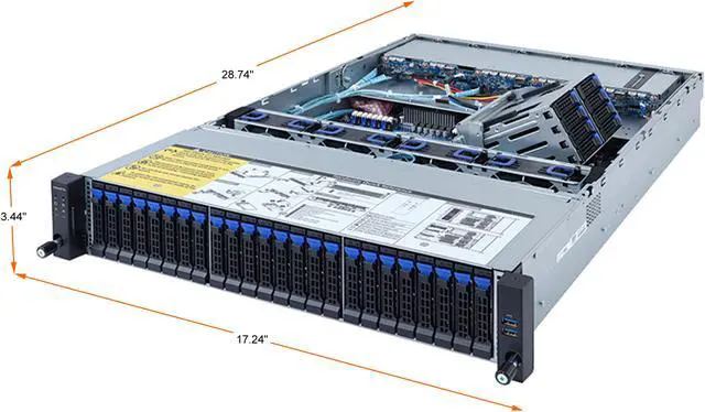 Alt view image 2 of 5 - GIGABYTE R262-ZA0 1U Rackmount Server Barebone Socket SP3 DDR4 3200, For Customized Please Contact with Newegg B2B.