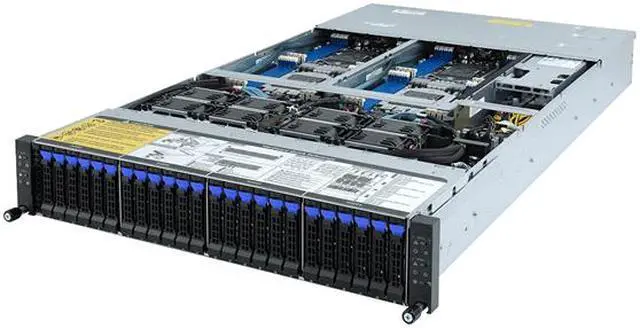 Alt view image 2 of 10 - GIGABYTE H262-Z61 2U Rackmount Server Barebone Socket SP3 DDR4 3200