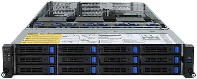 Alt view image 3 of 5 - GIGABYTE R282-Z93 AMD EPYC™ 7003 DP Server System - 2U 12-Bay GPU sku