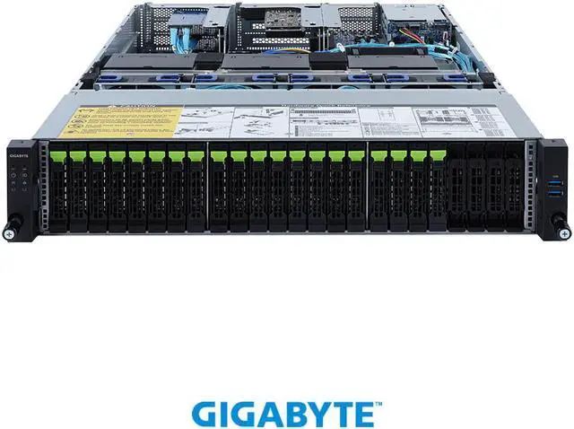 Alt view image 3 of 4 - GIGABYTE R282-Z9G 2U Rackmount Server Barebone Socket SP3 Up to 3200*/ 2933 MHz

- Note:
* Follow BIOS setting and memory QVL list if running 3200 Mhz with 2DPC