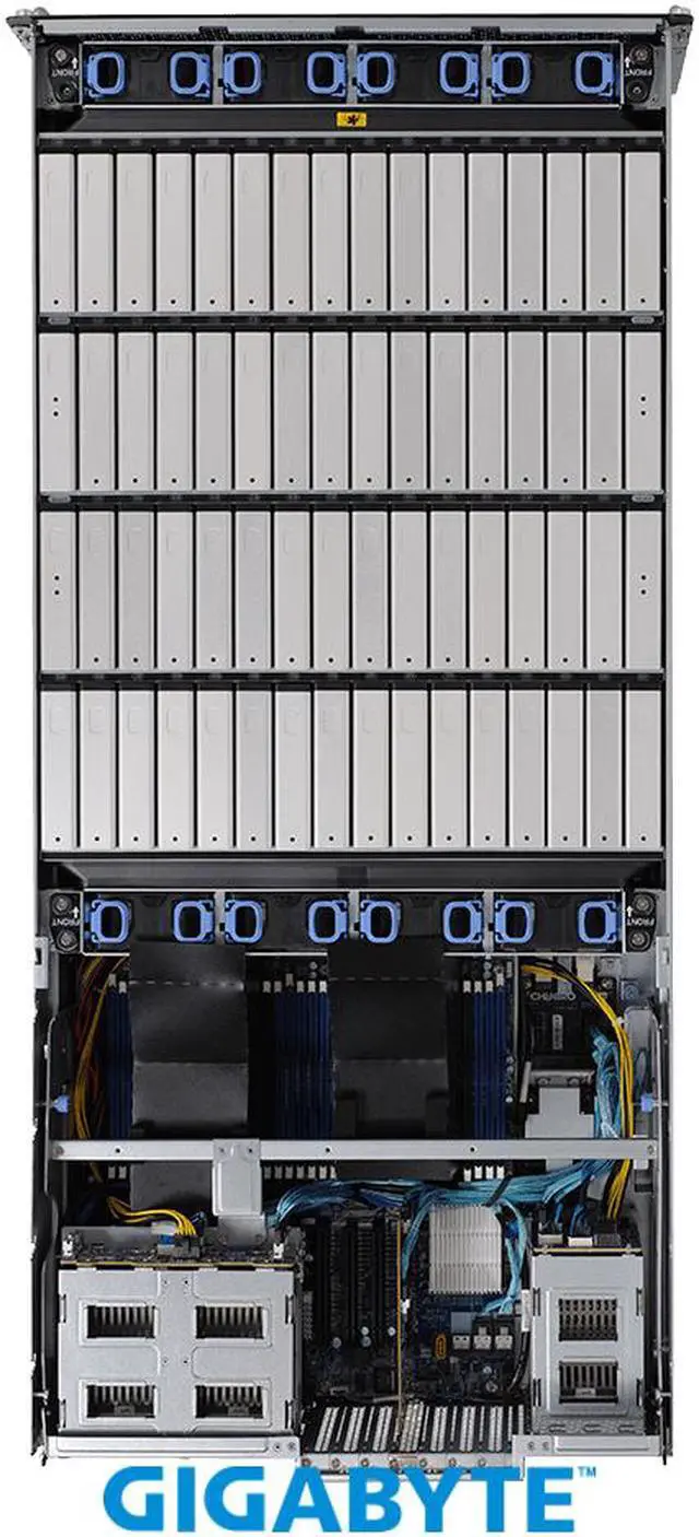 Alt view image 4 of 5 - GIGABYTE S461-3T0 4U Rackmount Server Barebone 4U 60-Bay Dual Processors Storage Server (Intel)