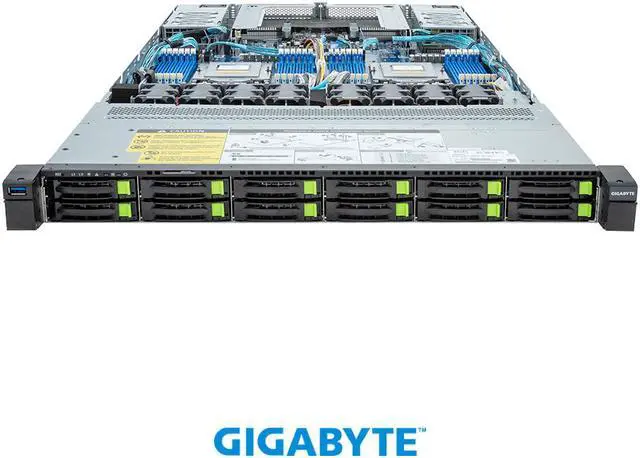 Alt view image 2 of 4 - GIGABYTE R183-Z92-AAD1 Rack Server - AMD EPYC™ 9004 - 1U DP 12-Bay NVMe/SATA/SAS