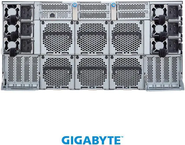 Alt view image 4 of 9 - GIGABYTE G593-SD0 HPC/AI Server - 4th Gen Intel® Xeon® - 5U DP HGX™ H100 8-GPU | Application: AI , AI Training , AI Inference & HPC