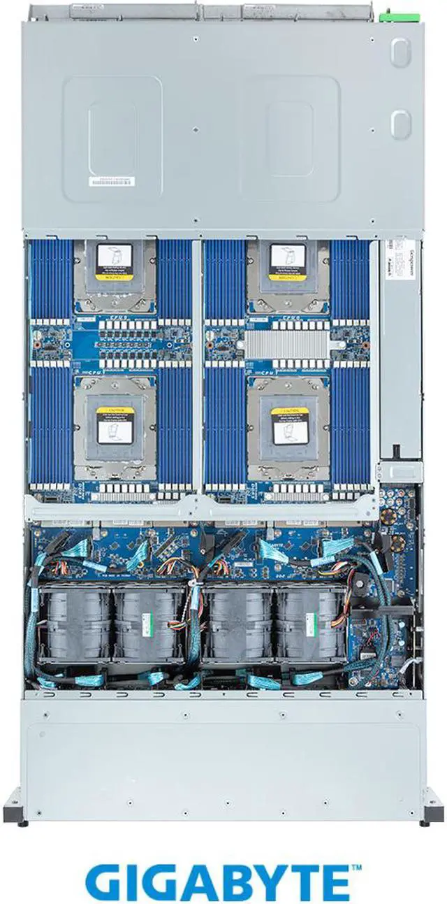 Alt view image 2 of 7 - GIGABYTE H273-Z82-AAW1 High Density Server - AMD EPYC™ 9004 - 2U 4-Node DP 8-Bay Gen4 NVMe/SATA/SAS 3000W
