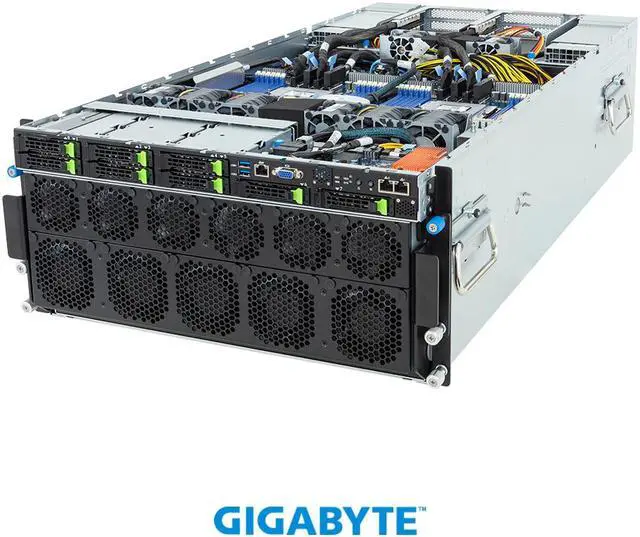 Main image of GIGABYTE G593-ZD2-AAX1 HPC/AI Server - AMD EPYC™ 9004 - 5U DP NVIDIA HGX™ H100 8-GPU 4-Root Port