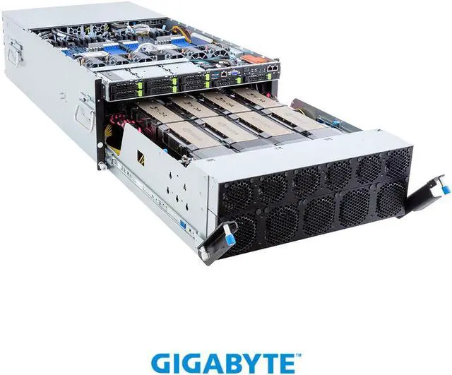 Alt view image 2 of 8 - GIGABYTE G593-ZD2-AAX1 HPC/AI Server - AMD EPYC™ 9004 - 5U DP NVIDIA HGX™ H100 8-GPU 4-Root Port