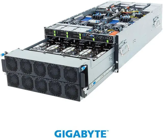 Alt view image 2 of 8 - GIGABYTE G593-ZX1-AAX1 HPC/AI Server - AMD EPYC™ 9004 - 5U DP AMD Instinct™ MI300X 8-GPU