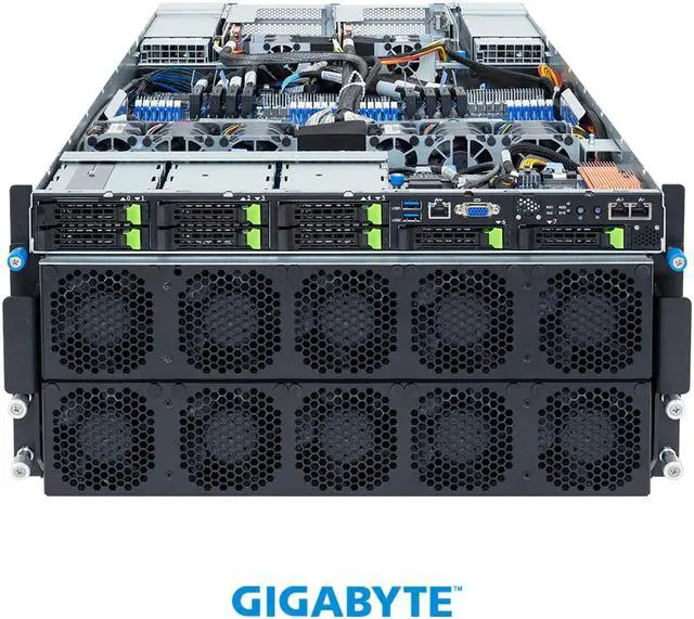 Alt view image 3 of 8 - GIGABYTE G593-ZX1-AAX1 HPC/AI Server - AMD EPYC™ 9004 - 5U DP AMD Instinct™ MI300X 8-GPU