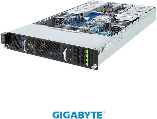 Alt view image 2 of 5 - GIGABYTE G293-Z23-AAM1 HPC/AI Server - AMD EPYC™ 9004 - 2U UP 4 x PCIe Gen5 GPUs
