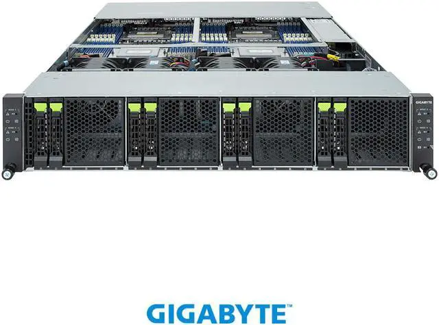 Alt view image 3 of 7 - GIGABYTE H273-Z81-AAN1 High Density Server - AMD EPYC™ 9004 - 2U 4-Node DP 8-Bay Gen4 NVMe/SATA/SAS 2600W