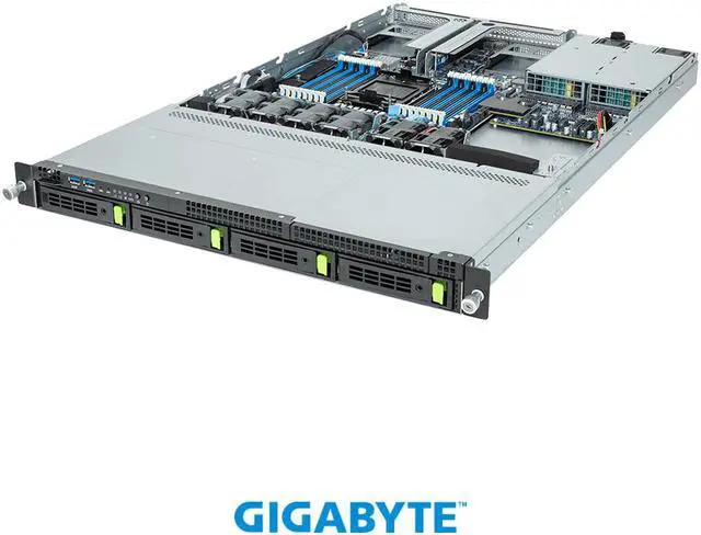 Main image of GIGABYTE R163-S30-AAB1 Rack Server - 5th/4th Gen Intel® Xeon® Scalable - 1U UP 4-Bay Gen4 NVMe/SATA/SAS