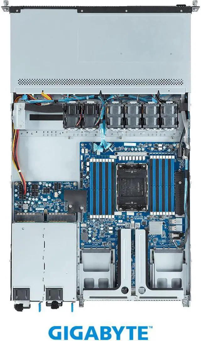 Alt view image 4 of 4 - GIGABYTE R163-S30-AAB1 Rack Server - 5th/4th Gen Intel® Xeon® Scalable - 1U UP 4-Bay Gen4 NVMe/SATA/SAS