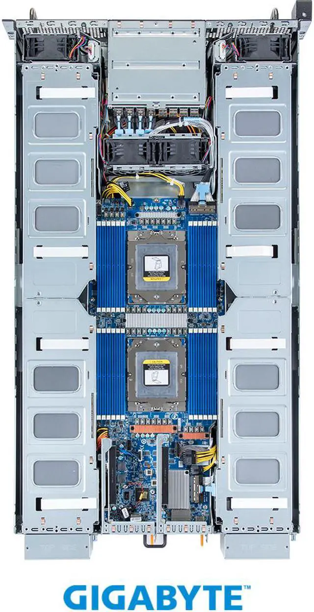 Alt view image 3 of 4 - GIGABYTE G294-Z42-AAP2 HPC/AI Server - AMD EPYC™ 9005/9004 - 2U DP 8 x PCIe Gen5 GPUs (with PCIe switches)