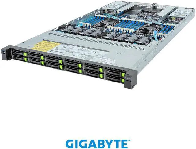 Main image of GIGABYTE R183-S92-AAD1 Rack Server - 5th/4th Gen Intel® Xeon® Scalable - 1U DP 12-Bay Gen4 NVMe/SATA/SAS (12 x NVMe) Platinum