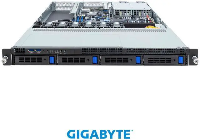Alt view image 2 of 4 - GIGABYTE R133-X13-AAB1 Rack Server - Intel® Xeon® E-2400 - 1U UP 1 x PCIe Gen5 GPU