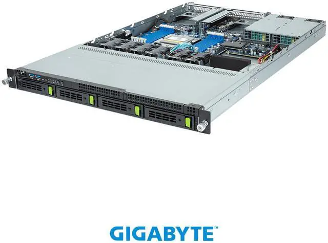 Main image of GIGABYTE R163-Z30-AAB1 Rack Server - AMD EPYC™ 9004 - 1U UP 4-Bay Gen4 NVMe/SATA/SAS Platinum