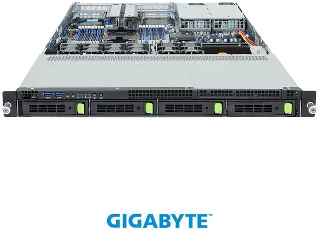 Alt view image 2 of 5 - GIGABYTE R164-S30-AAG1 Rack Server - Intel® Xeon® 6 Processors - 1U UP 4-Bay Gen5 NVMe/SATA/SAS-4
