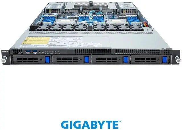Alt view image 2 of 4 - GIGABYTE R183-Z90-AAD2 Rack Server - AMD EPYC™ 9005/9004- 1U DP 4-Bay SATA/SAS Platinum