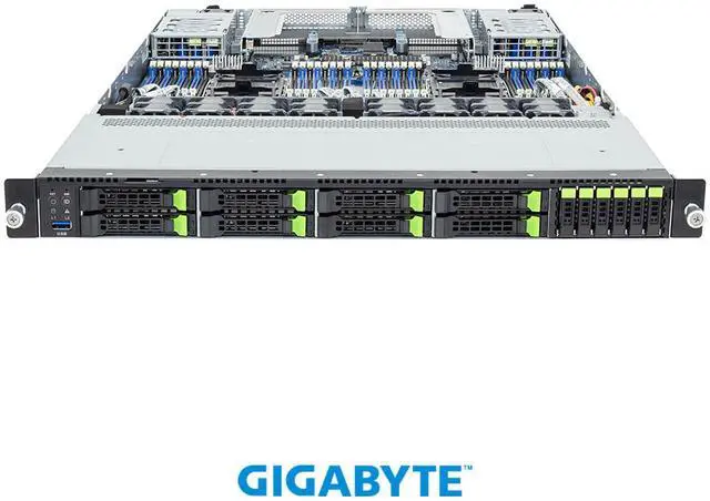 Alt view image 3 of 5 - GIGABYTE R184-S91-AAV1 Rack Server - Intel® Xeon® 6 Processors - 1U DP 6-Bay E1.S NVMe + 8-Bay Gen5 NVMe/SATA/SAS-4