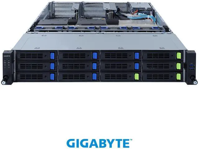 Alt view image 2 of 4 - GIGABYTE R262-ZA2 Rack Server - AMD EPYC™ 7003 - 2U UP 2 x PCIe Gen4 GPUs