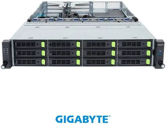 Alt view image 2 of 5 - GIGABYTE R264-S30-AAV1 Rack Server - Intel® Xeon® 6 Processors - 2U UP 12-Bay Gen5 NVMe/SATA/SAS-4 (12 x NVMe)