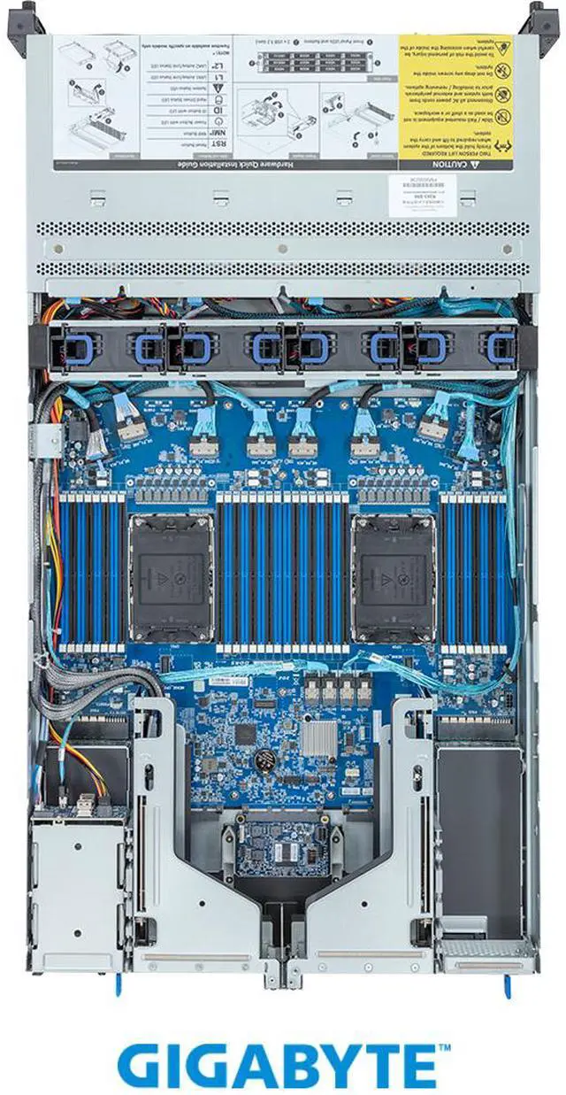 Alt view image 4 of 4 - GIGABYTE R283-S90-AAE3 Rack Server - 5th/4th Gen Intel® Xeon® Scalable - 2U DP 12+2-Bay Gen4 NVMe/SATA/SAS (12 x NVMe) Platinum