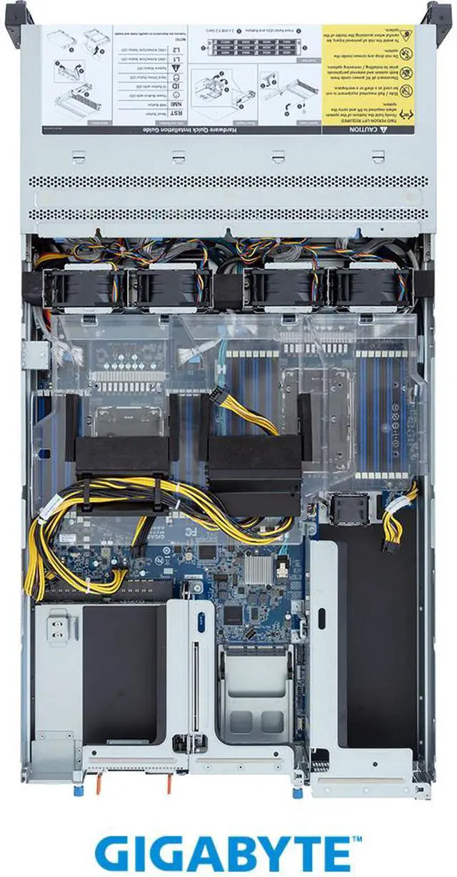 Alt view image 4 of 4 - GIGABYTE R283-SF0-AAL1 Rack Server - 5th/4th Gen Intel® Xeon® Scalable - 2U DP 4 x PCIe Gen5 GPUs (12 x drives)