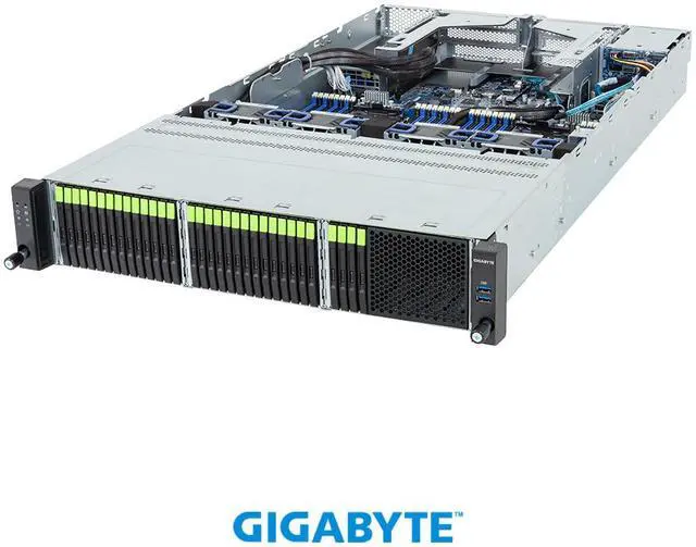 Main image of GIGABYTE R284-S91-AAJ1 Rack Server - Intel® Xeon® 6 Processors - 2U DP 32-Bay E3.S Gen5 NVMe + 2-Bay SATA/SAS-4