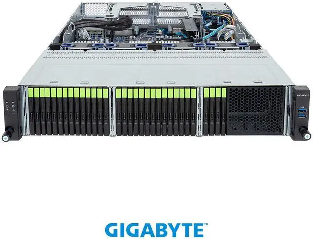 Alt view image 2 of 5 - GIGABYTE R284-S91-AAJ1 Rack Server - Intel® Xeon® 6 Processors - 2U DP 32-Bay E3.S Gen5 NVMe + 2-Bay SATA/SAS-4