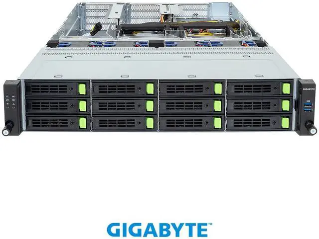 Alt view image 2 of 5 - GIGABYTE R284-SF0-AAL1 Rack Server - Intel® Xeon® 6 Processors - 2U DP 4 x PCIe Gen5 GPUs