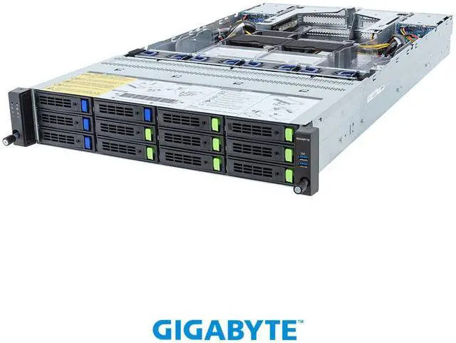 Alt view image 4 of 4 - GIGABYTE R283-Z97-AAL1 Rack Server - AMD EPYC™ 9005/9004 - 2U DP 12+4-Bay Gen5 NVMe/SATA/SAS-4 2700W Titanium