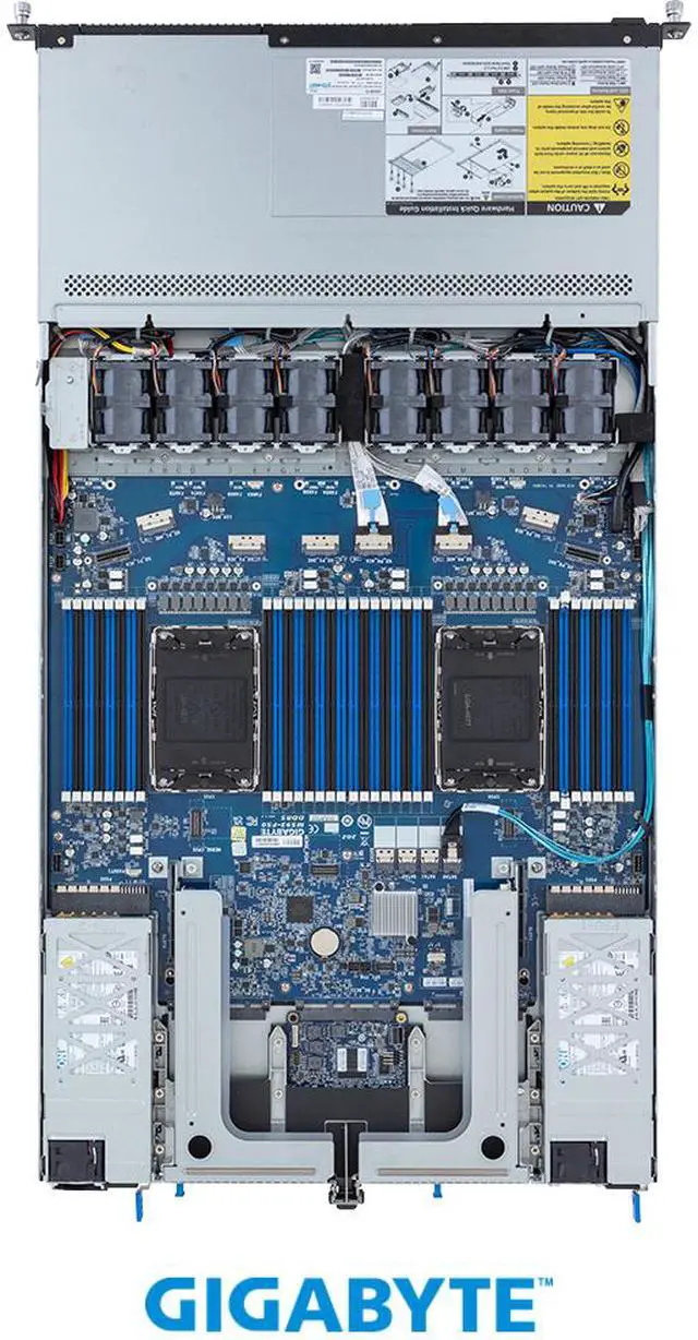 Alt view image 4 of 4 - GIGABYTE R183-S95-AAV1 Rack Server - 5th/4th Gen Intel® Xeon® Scalable - 1U DP 4-Bay Gen5 NVMe/SATA/SAS-4 Titanium