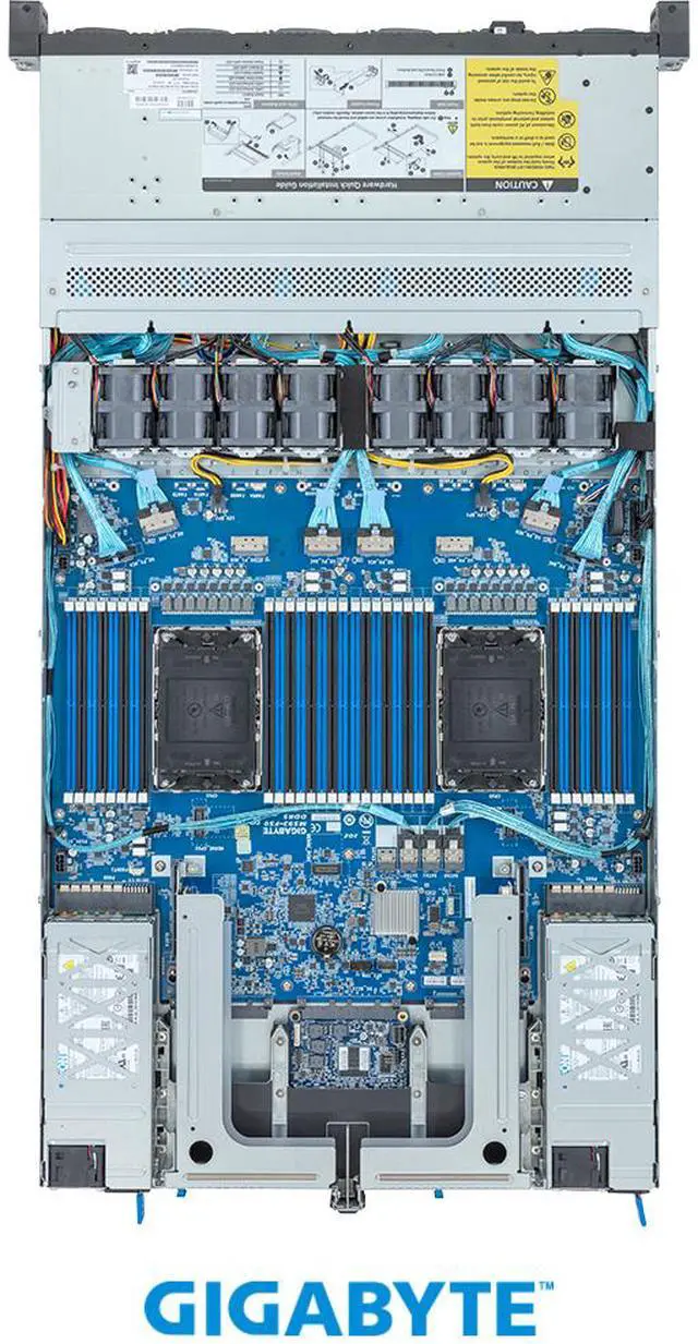 Alt view image 4 of 4 - GIGABYTE R183-S96-AAV1 Rack Server - 5th/4th Gen Intel® Xeon® Scalable - 1U DP 12-Bay Gen5 NVMe/SATA/SAS-4 Titanium