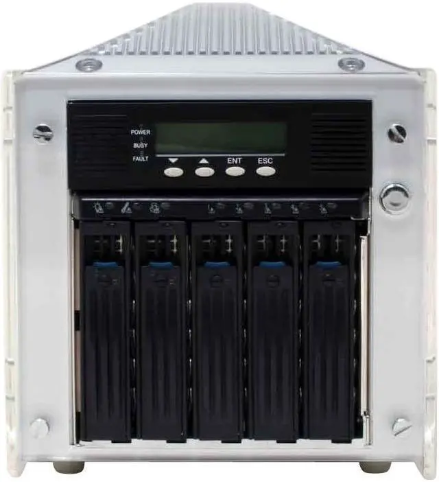 Alt view image 2 of 7 - Tekram DC-805C Supports RAID levels 0,1,0+1,3,5,6 and JBOD 5 3.5" Drive Bays 1394b, USB2.0 RAID Sub-Systems w/ eSATA