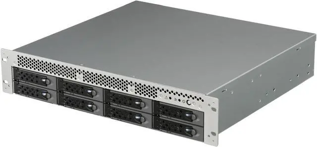 Main image of Tekram R08 8 3.5" Drive Bays 2x MiniSAS Port + I2C/Serial Port 2U 8 Bay Rackmount RAID Sub-System