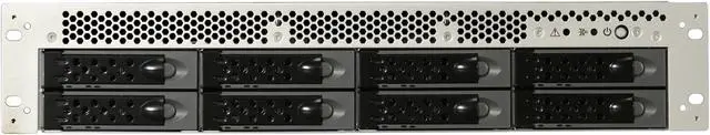 Alt view image 2 of 7 - Tekram R08 8 3.5" Drive Bays 2x MiniSAS Port + I2C/Serial Port 2U 8 Bay Rackmount RAID Sub-System
