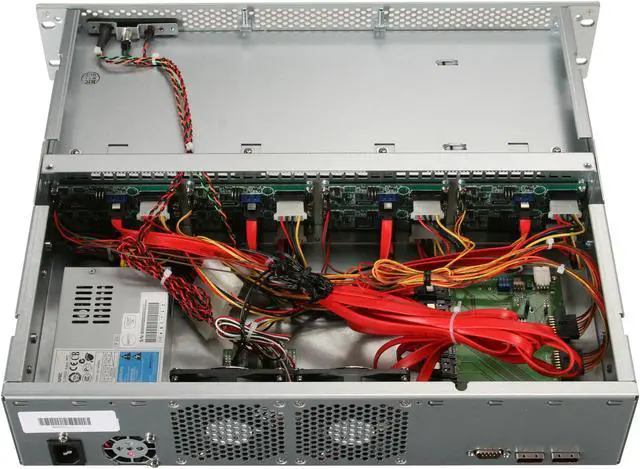 Alt view image 5 of 7 - Tekram R08 8 3.5" Drive Bays 2x MiniSAS Port + I2C/Serial Port 2U 8 Bay Rackmount RAID Sub-System
