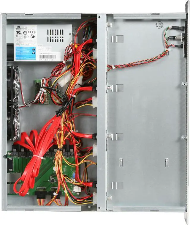 Alt view image 6 of 7 - Tekram R08 8 3.5" Drive Bays 2x MiniSAS Port + I2C/Serial Port 2U 8 Bay Rackmount RAID Sub-System