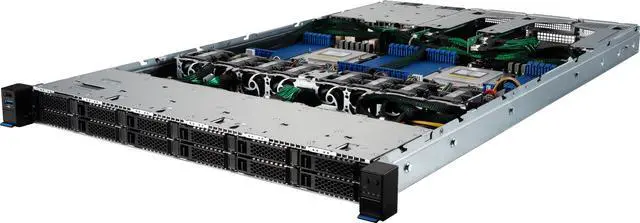 Alt view image 4 of 5 - MSI S1206-01 1U Serv er Barebone, Dual AMD EPYC™ 9004 Series Processors, 12 NVMe/SAS/SATA Hybrid Hot-swap drive bays, Dual BIOS & BMC.