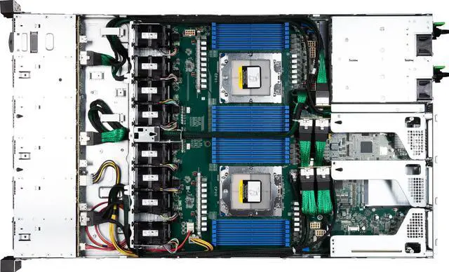 Alt view image 5 of 5 - MSI S1206-01 1U Serv er Barebone, Dual AMD EPYC™ 9004 Series Processors, 12 NVMe/SAS/SATA Hybrid Hot-swap drive bays, Dual BIOS & BMC.