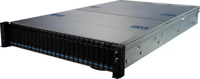 Main image of MSI S2206-04 Server Barebones, Dual AMD EPYC™ 9004 Series Processors, 16 NVMe Hybrid Hot-swap drive bays + 8 SAS/SATA Hybrid Hot-swap drive, 2x 10Gb Networking.